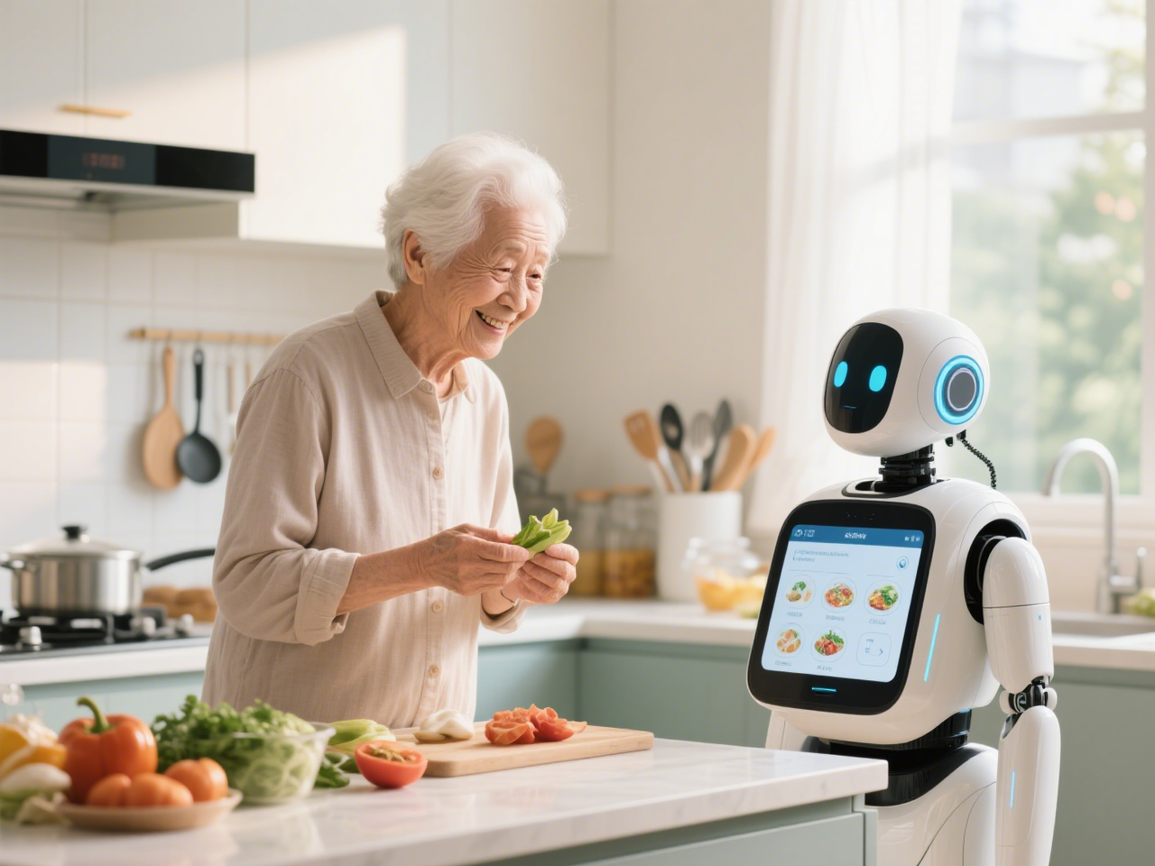 老年人陪護機器人，為老年人幸福晚年保駕護航